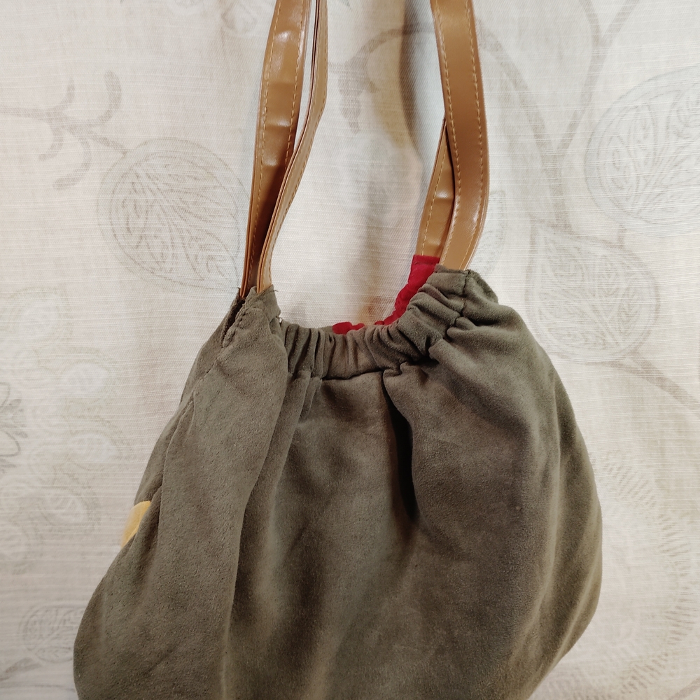 Chic Patchwork Shoulder Bag With Eyelet Design - image 3